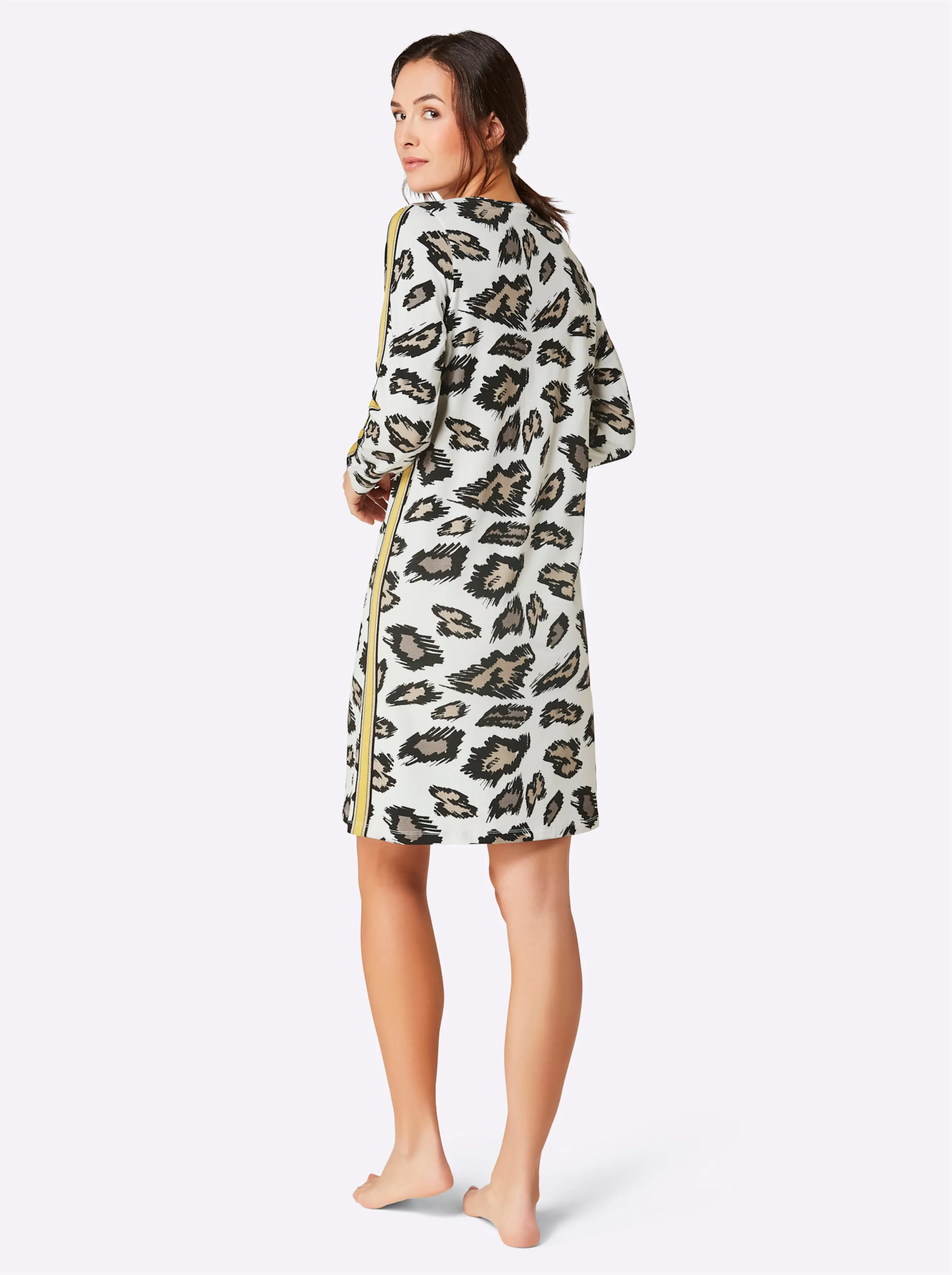 CREATION L PREMIUM Modal-Sleepshirt in ecru-schwarz-bedruckt